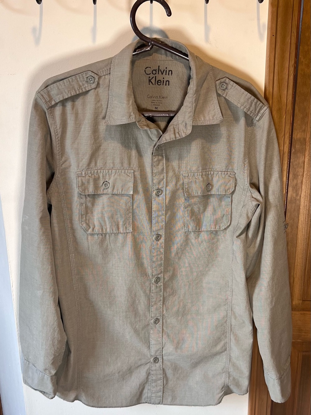 Calvin Klein Grey Button-Up Shirt